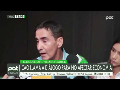 Bloqueo: CAO llama a dialogo para no afectar la economía del país