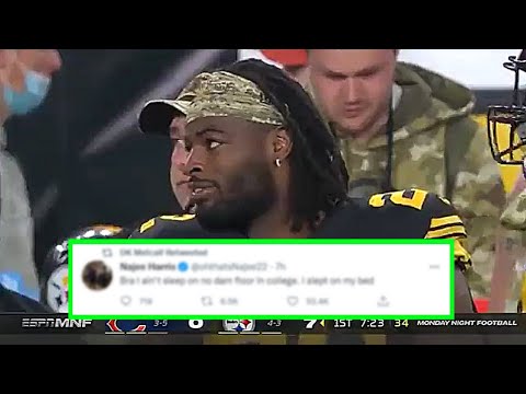 Najee Harris Calls Out ESPN Announcers For Saying He Slept On The Floor At Alabama