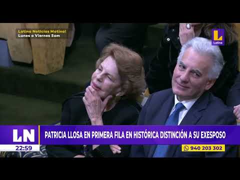 Patricia Llosa en primera fila en histórica distinción a su exesposo Mario Vargas Llosa