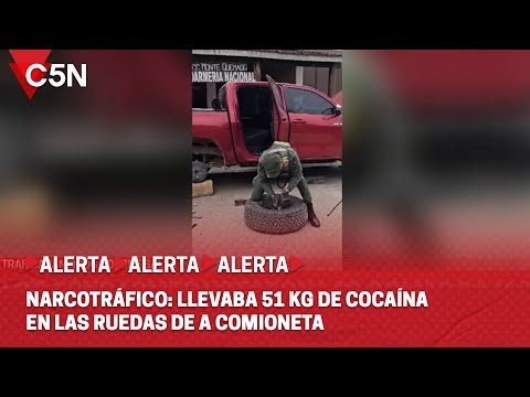 NARCOTRÁFICO en SALTA: LLEVABAN 51 KILOS de COCAÍNA en las RUEDAS de la CAMIONETA
