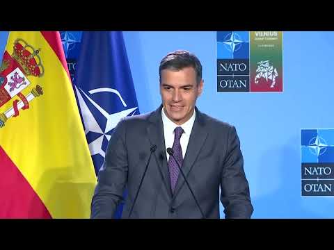 Pedro Sánchez comparece tras la Cumbre de la OTAN celebrada en Lituania