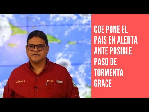 COE pone en alerta a todo el país por paso de tormenta Grace por República Dominicana