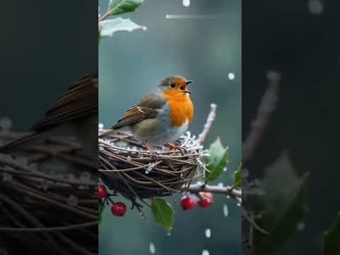 #birds #nature #fypシ゚viral #ai ROBIN BIRD dg ciri khas dada orange kemerahan