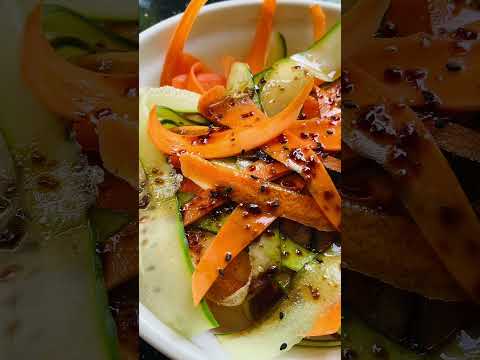 Carrots Cucumber Ribbon Salad #cooking #food #salad #healthyfood  #easyrecipe #delicious  #musttry
