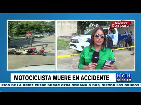 Motociclista perece en accidente en el sector Rivera Hernández, SPS