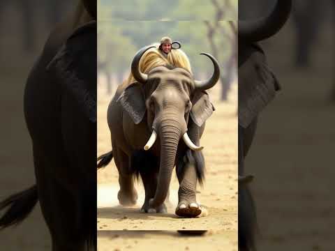 हाथी का सिंघ होता तो क्या होता है 🙏 #viralvideo #animals #trending #animalcharacters #cartoon