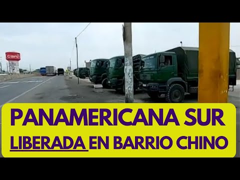 Panamericana Sur está liberada en Barrio Chino, Ica