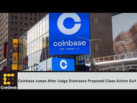 Coinbase Jumps After Judge Dismisses Proposed Class-Action Suit