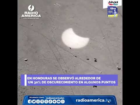 Hondureños buscaron distintas formas para ver el eclipse parcial de sol