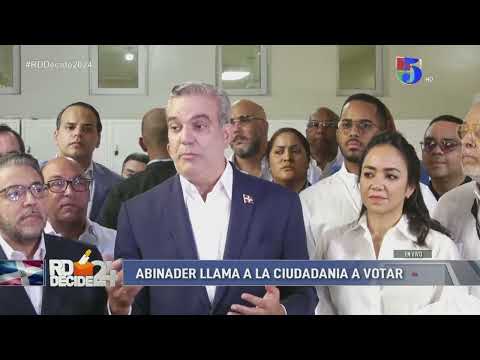 LUIS ABINADER PRESIDENTE DE LA REPÚBLICA EJERCE SU VOTO | RD DECIDE 2024
