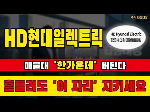 [HD현대일렉트릭 주가전망] 매물대 한가운데서 버티고 있습니다! 흔들려도 이 자리만은 지키세요 #HD현대일렉트릭 #HD현대일렉트릭주가 #HD현대일렉트릭주가전망