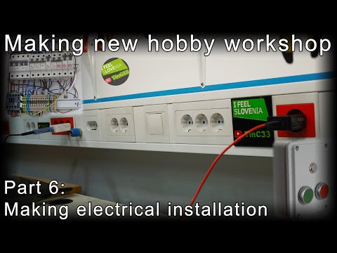 Making new hobby workshop part 6: making electrical installation