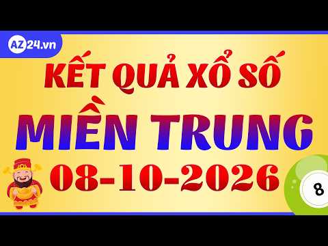 Xổ số miền Trung ngày 8 tháng 10 - XSMT - SXMT - KQXSMT - Kết quả xổ số kiến thiết miền Trung thứ 5