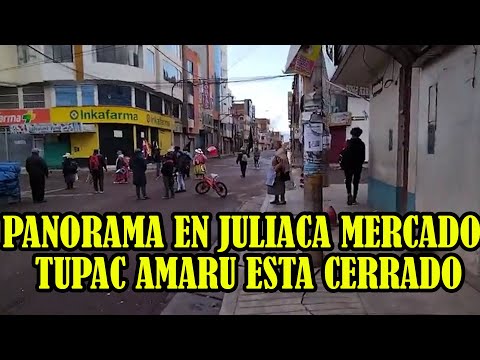 JULIACA PIQUETES DE MANIFESTANTES EN LOS EXTERIORES DEL MERCADO ..