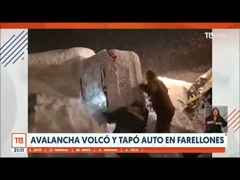 Avalancha volco? y tapo auto: Farellones  permanecera? cerrado tras fuertes nevadas