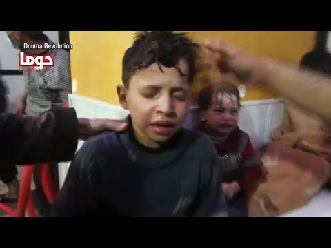 Civilians killed, children struggling to breathe in alleged chemical attack in Syria