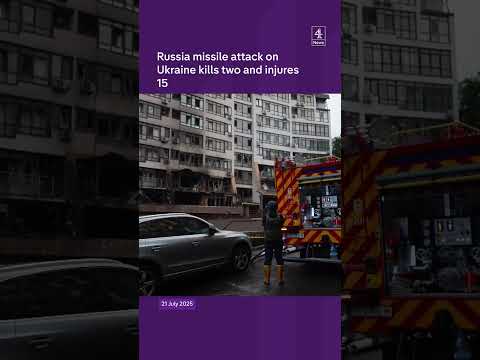 Russia missile attack on Ukraine kills two and injures 15