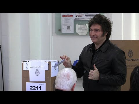 President Milei casts his vote in Argentina's legislative elections | AFP