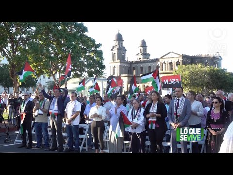 Inauguración Pista Gaza situada en el centro de Managua como reconocimiento al pueblo Palestino