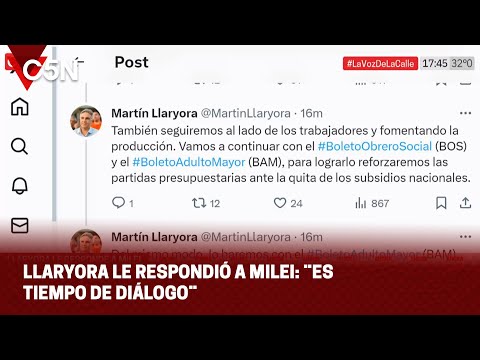 LLARYORA le respondió a MILEI y anunció que MANTENDRÁN los SUBSIDIOS al TRANSPORTE en CÓRDOBA