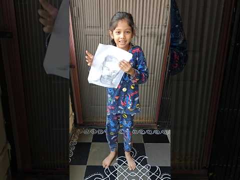 Aaru's first portrait #ronaldo #football #protrait #drawing #ytshorts #artist #worldcup #wakawaka