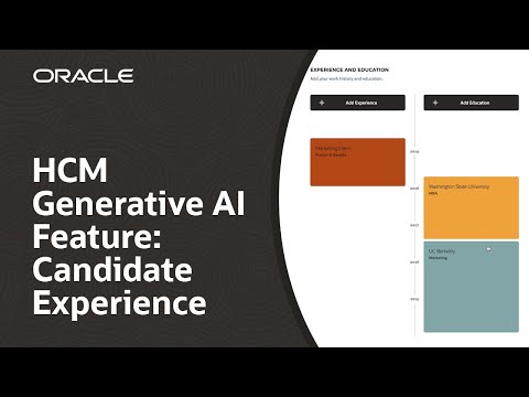 Oracle Fusion Cloud HCM Generative AI Feature: Candidate Experience