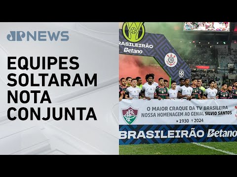 Fluminense e Corinthians fazem homenagens a Silvio Santos