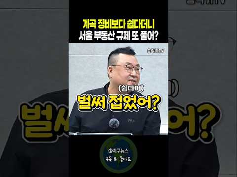계곡 정비보다 쉽다더니 서울 <strong>부동산</strong> <strong>규제</strong> 또 풀어?