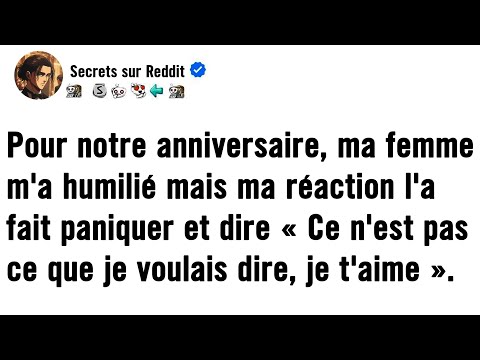 Le jour de notre anniversaire, ma femme m'a humilié, mais ce que j'ai fait ensuite l'a fait paniquer
