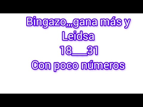 números para martes 27 de agosto 2024 ( bingo 18 y 31)