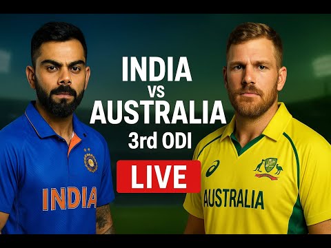 India vs Australia 3rd ODI LIVE 🔥 | IND vs AUS Live Score & Updates | Cricket Live Today 2025