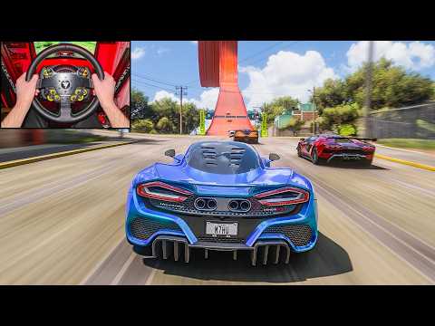 Hennessey Venom F5 - Hot Wheels Race - Forza Horizon 5 | Steering Wheel Gameplay