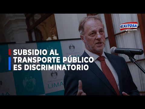 Jorge Muñoz: subsidio al transporte público es discriminatorio y escandaloso