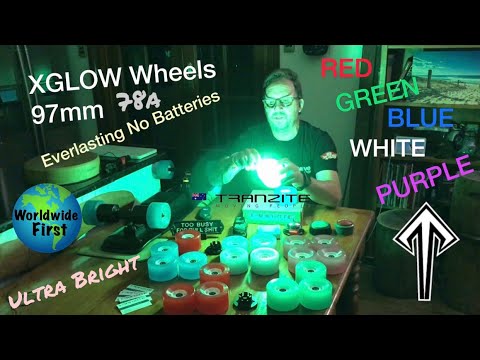 XGLOW 97mm Light Wheels from Tranzite- Unbox & First Ride -Andrew Penman EBoard Reviews -Vlog No.169