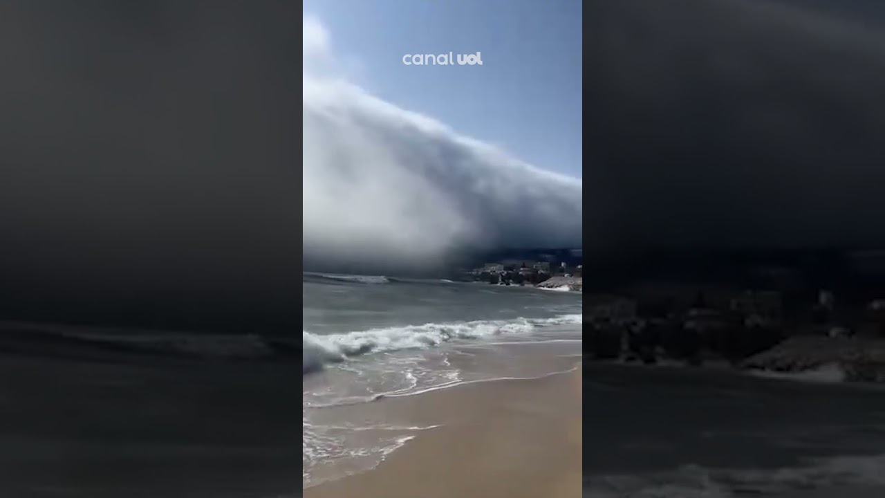 Tsunami? Nuvem gigante assusta e impressiona banhistas em praia de Portugal; veja vídeos