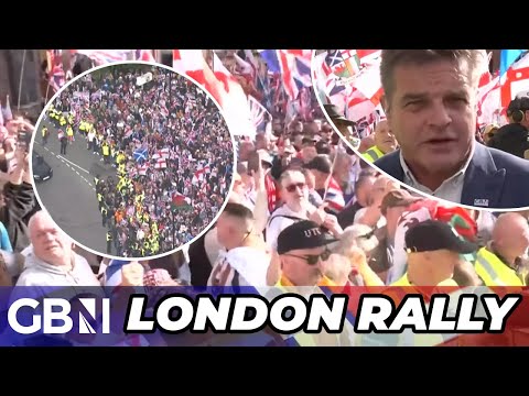 'The UK is losing its identity' | Watch as THOUSANDS descend on London for 'Unite the Kingdom' rally