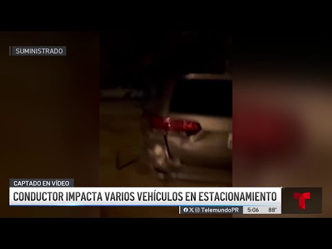 Conductor choca varios vehículos y se va a la fuga