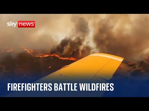 Rhodes: Turkish firefighters battle raging wildfires