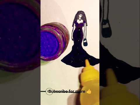 dress art design 👗 subscribe for more #challenge #subscribe #art #painting #artandcraft #shere