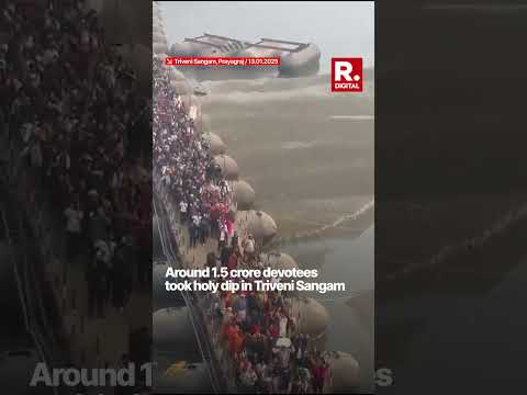 Around 1.5 Crore Devotees Take Holy Dip on First Day of Mahakumbh 2025