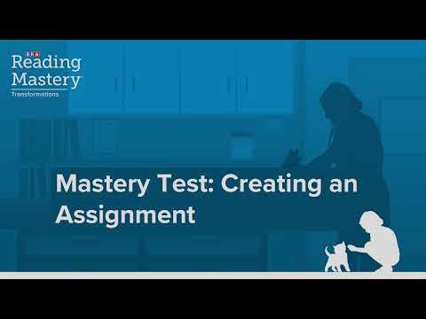 Reading Mastery Transformations - Creating an Assignment