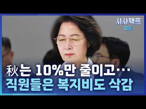[시사팩트 오늘] 추미애 업추비 <strong>10</strong>%만 삭감했는데···국장급은 <strong>20</strong>% 삭감