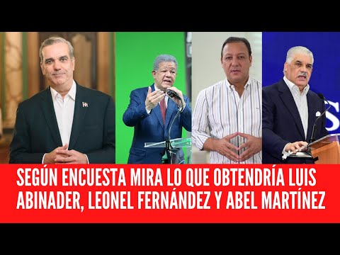 SEGÚN ENCUESTA MIRA LO QUE OBTENDRÍA LUIS ABINADER, LEONEL FERNÁNDEZ Y ABEL MARTÍNEZ