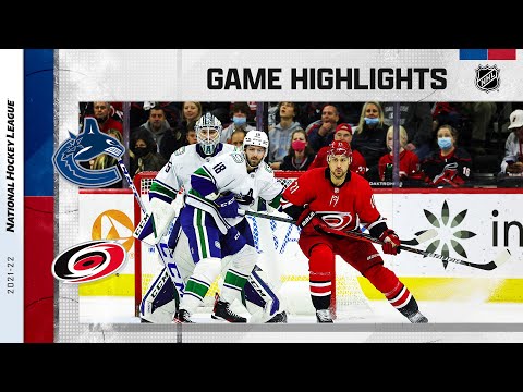 Canucks @ Hurricanes 1/15/22 | NHL Highlights
