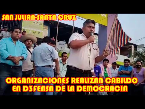 CABILDO EN R3CHAZO DEL P4RO Y D3FENSA DE LA DEMOCRACIA DESDE MUNICIPIO DE SAN JULIAN...