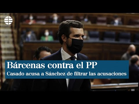 Pablo Casado acusa a Pedro Sánchez de filtrar las acusaciones de Luis Bárcenas contra el PP