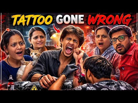 Tattoo Gone Wrong ‼️😱 Family Reaction 😡 #vikaskudmal #vlog290 