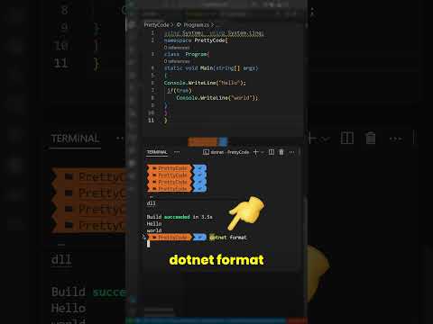 dotnet format is awesome in .NET
