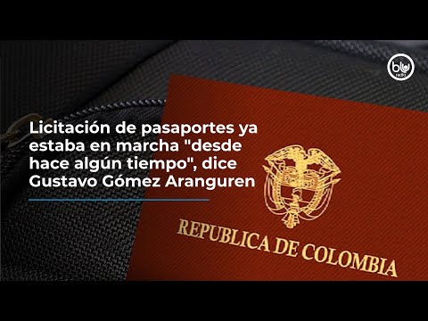 Licitación de pasaportes ya estaba en marcha desde hace algún tiempo, dice Gustavo Gómez Aranguren