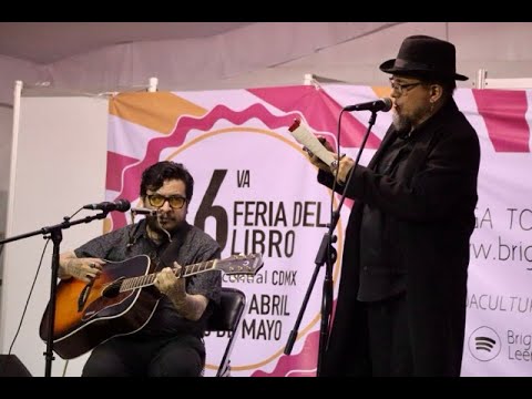 Ensambre de rock y poesía: Iván García e Israel Miranda. FIL Alameda Central